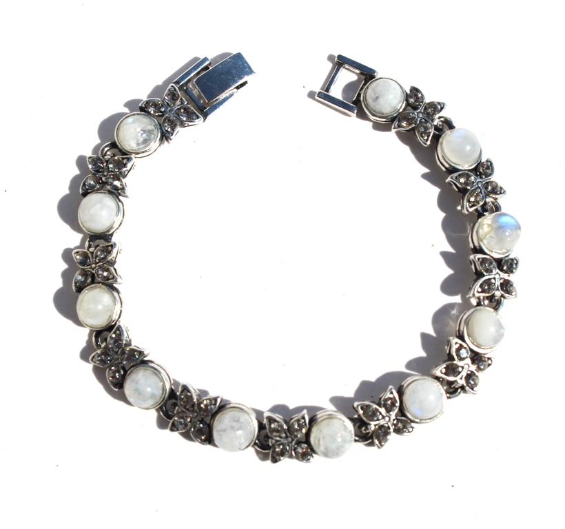 Pulsera de piedra de luna para novias